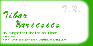 tibor maricsics business card